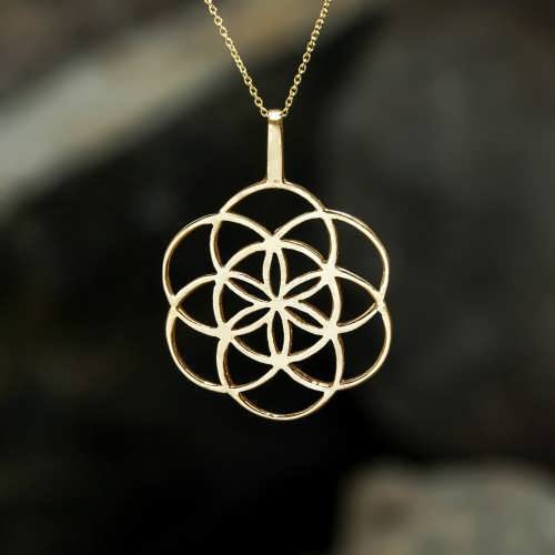 Seed of Life Pendant - Gold