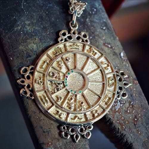 Personalisierter Kosmischer Siegel Talisman Gold