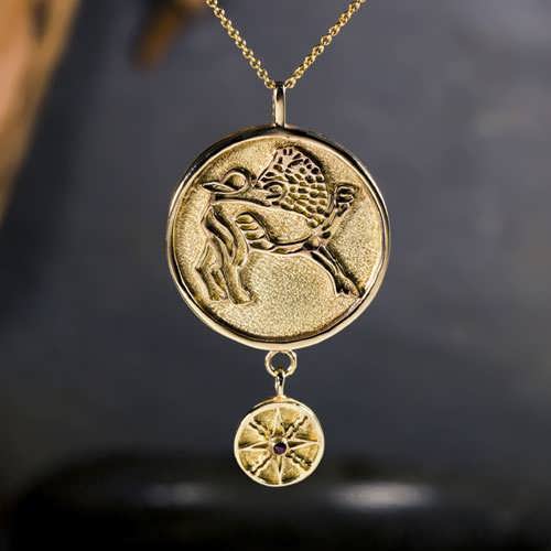 Sun in Leo Talisman Pendant Gold 14K