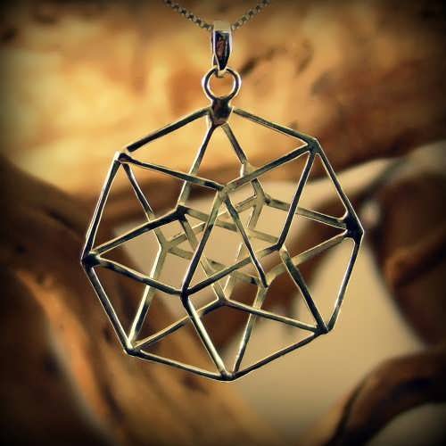 Tesseract Pendant Silver