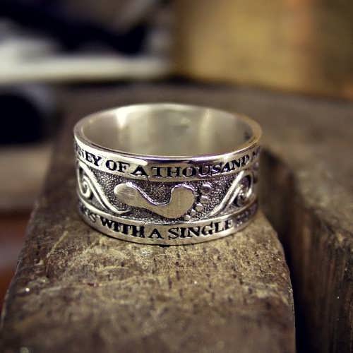 Thousand Miles Journey Ring Silver