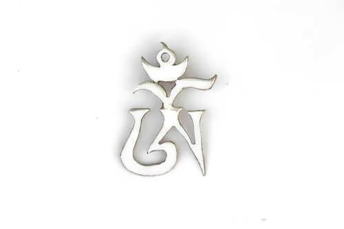 Кулон «Тибетский символ Ом», серебро, маленький
