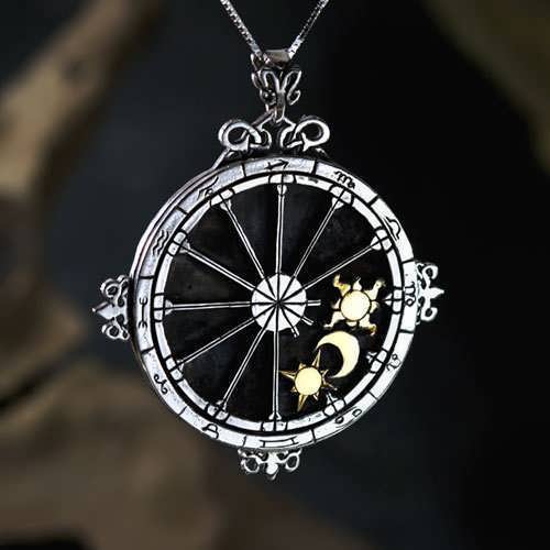 personalized trinity talisman silver and gold fertility astrology chart