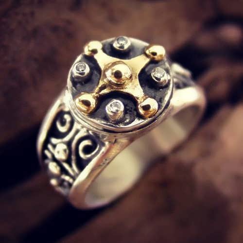 Mayan Venus Jupiter Ring Gold And Silver (*Limited Edition*)