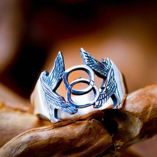 Vesica Pisces Ring Silver