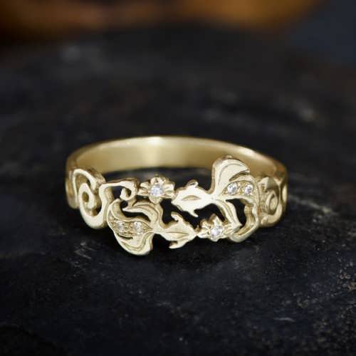 Das Element des Wassers - Ring - Gold mit Diamanten