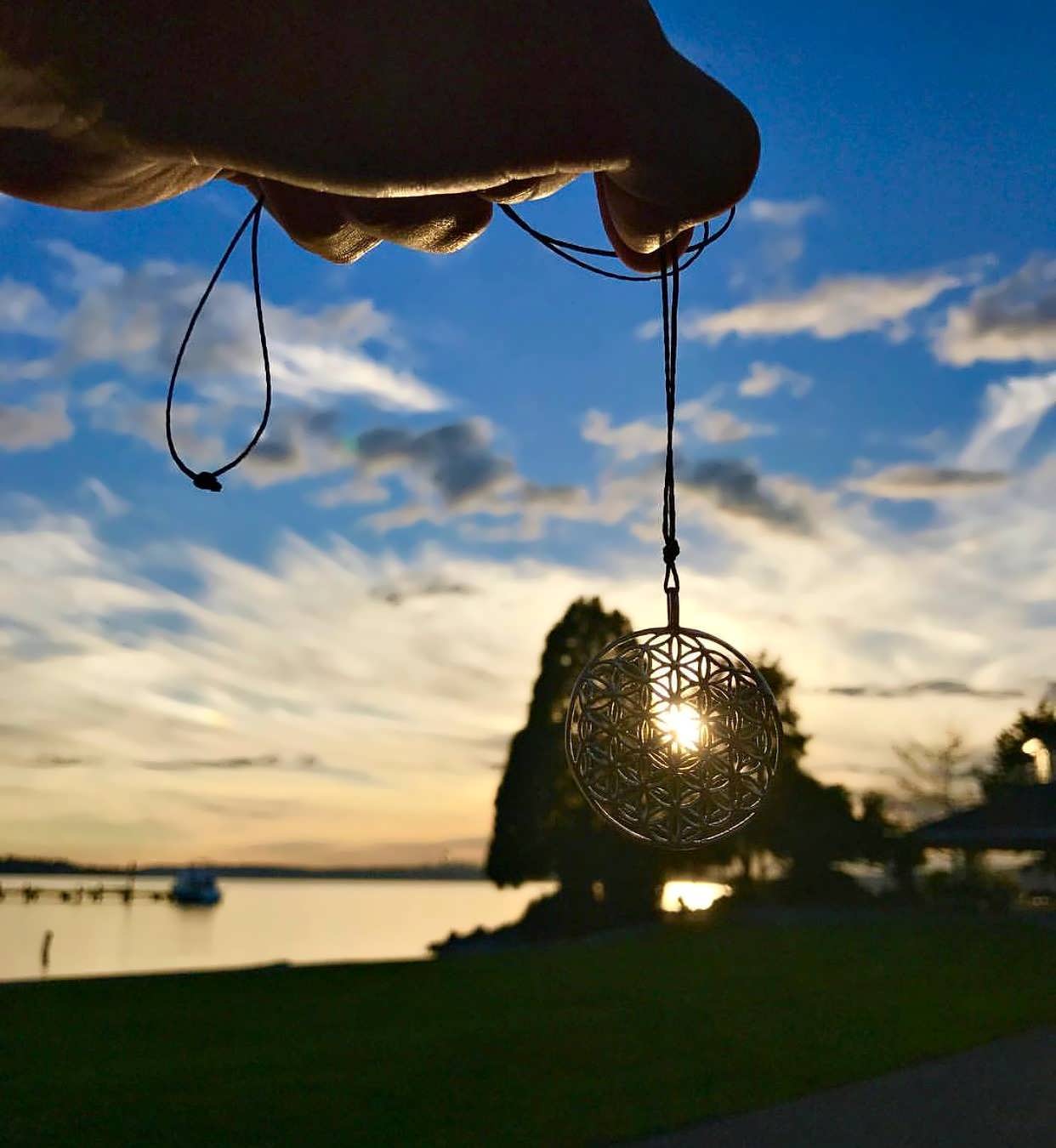 Flower of Life in Sunset