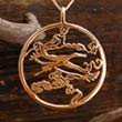 Japanese stork pendant