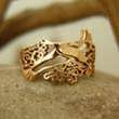 Japanese stork ring gold