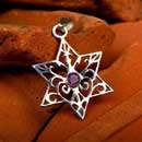 Star of David with cats eye - silver