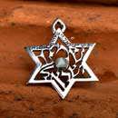 Shema israel star of david - silver