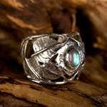Inlaid Buddhi Ring Silver