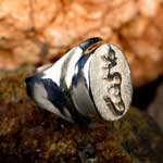 Anello nodo tibetano - argento