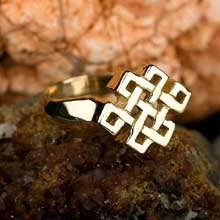 Tibetanischer Knoten Ring Gold