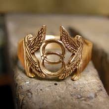 Vesica Pisces Ring Gold