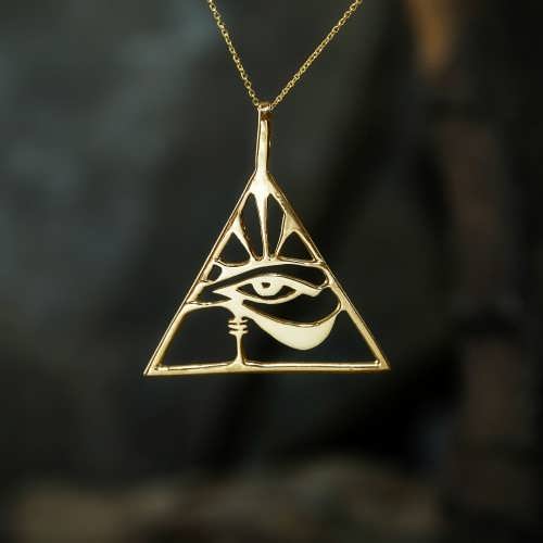 14K Yellow Eye of Horus 16-18