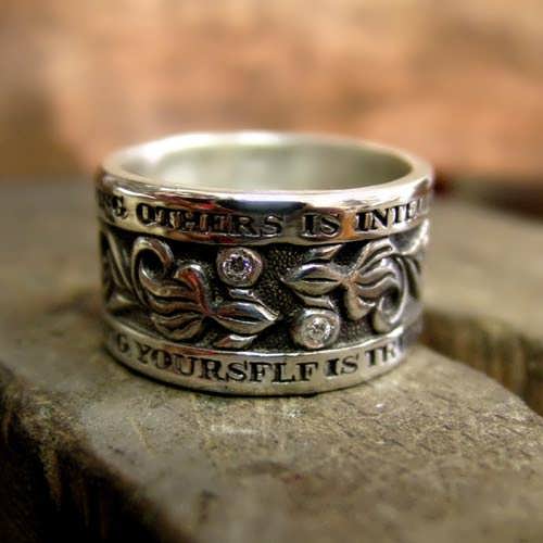 I Wisdom Ring Silver with Cubic Zirconia