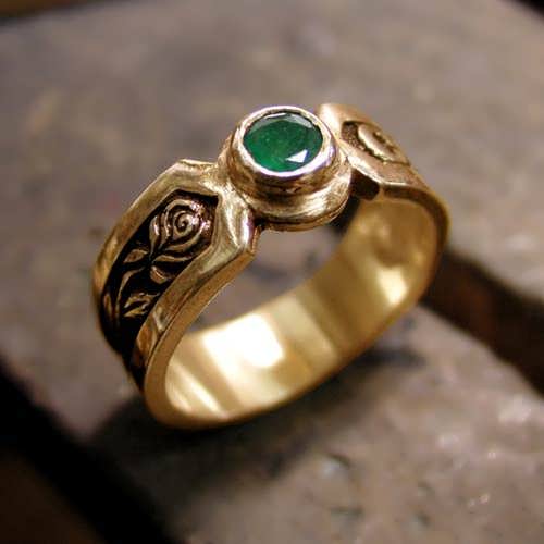 The Philosopher's Ring with Emerald