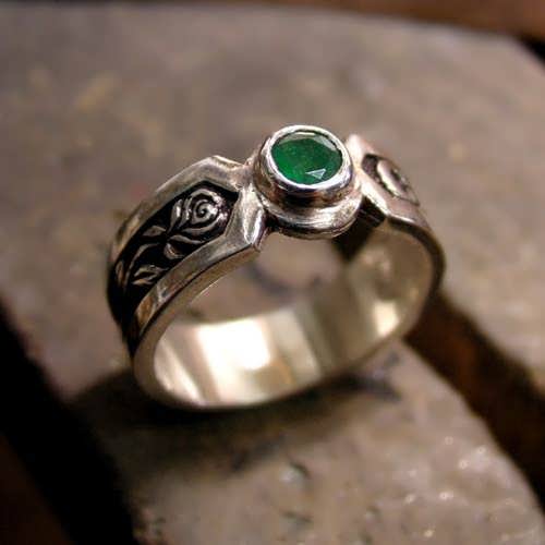 The Philosopher's Ring with Emerald