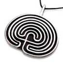 Labyrinth pendant silver