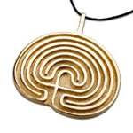 Labyrinth Pendant Gold