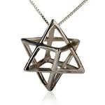 Pendentif Merkaba grand argent