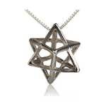 Pendentif Merkaba moyen argent