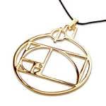 Phi pendant gold