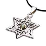 Priestly blessings star silver with cat's eye chrysoberyl