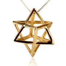 Pendentif Merkaba grand or