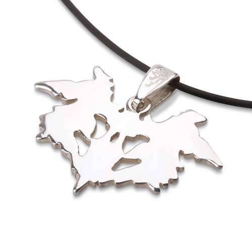 Blot of Rorschach pendant silver