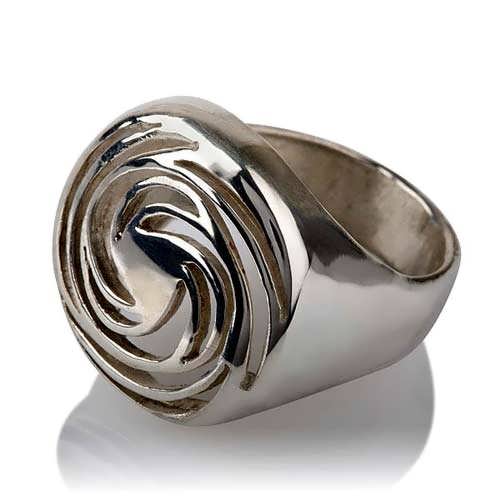 Кольцо "Спираль золотого сечения", серебро