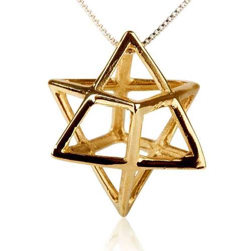 Merkaba Anhänger Large, Gold