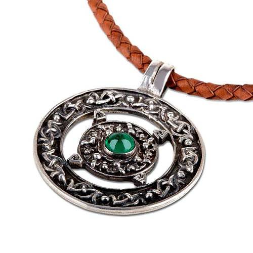 Norse Amulet silver with Emerald